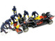 Formula One F1 Pit Crew 7 Figurine Set Team Blue 1/43 Scale Models American Diorama 38384