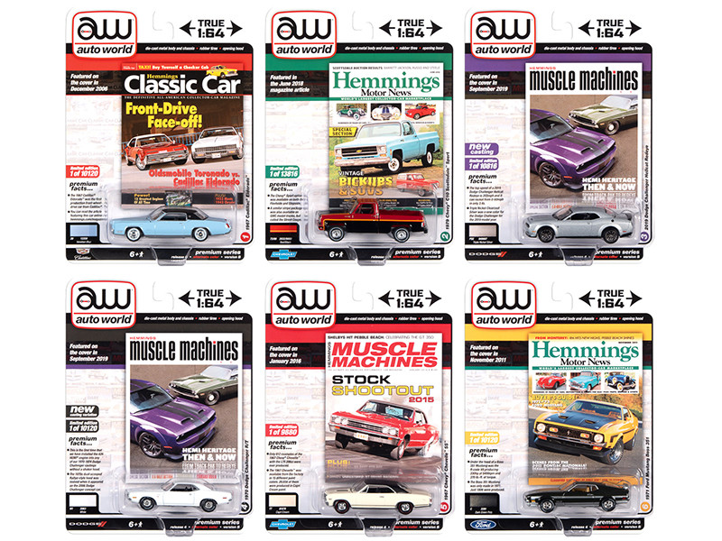 Autoworld Premium 2020 Set B of 6 pieces Release 4 1/64 Diecast Model