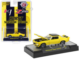 1970 Chevrolet Camaro Z/28 RS Hurst Sunshine Special Yellow Black Stripes Limited Edition 6050 pieces Worldwide 1/64 Diecast Model Car M2 Machines 31500-HS10