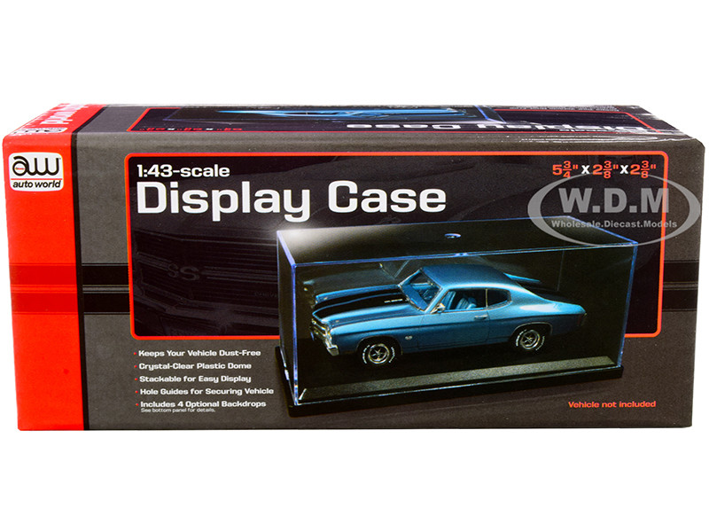 Acrylic Display Show Case Black Plastic Base 4 Display Backdrops for 1/