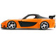 Han s Mazda RX 7 RHD Right Hand Drive Orange Metallic Black Fast & Furious Movie 1/32 Diecast Model Car Jada 30736