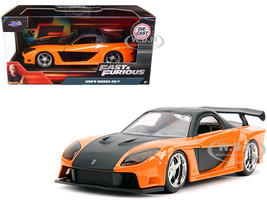 Han's Mazda RX-7 Orange Metallic Matt Black Toyota GR Supra Orange