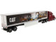 Peterbilt 579 UltraLoft Truck Tractor Red CAT Caterpillar Mural Dry Van Trailer Transport Series 1/50 Diecast Model Diecast Masters 85665