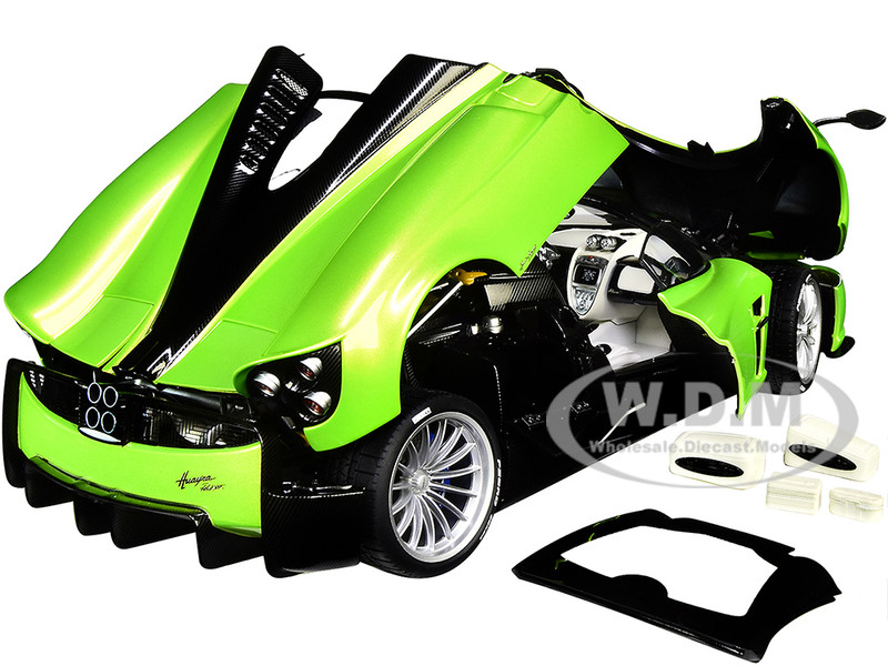 PAGANI HUAYRA ROADSTER VERDE FIRENZE GREEN & CARBON 1/18