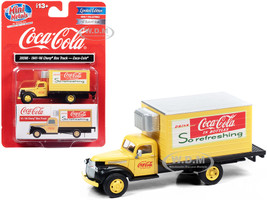 1941 1946 Chevrolet Box Truck Yellow Coca Cola 1/87 HO Scale Model Classic Metal Works 30596