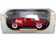 1937 Cord 812 Supercharged Coupe Burgundy White Top 1/18 Diecast Model Car Signature Models 18112