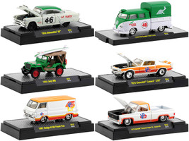 Auto Meets Set of 6 Cars IN DISPLAY CASES Release 53 1/64 Diecast Model Cars M2 Machines 32600-53