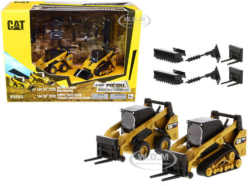Set of 2 pieces CAT Caterpillar 272D2 Skid Steer Loader CAT