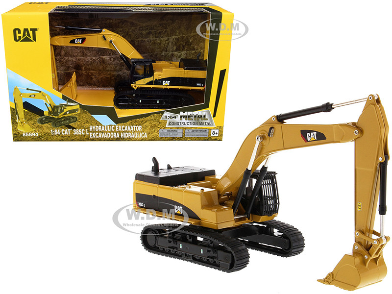 1/64 Caterpillar 55203 Cat 385C L Hydraulic Excavator Metal Tracks Model Vehicle 
