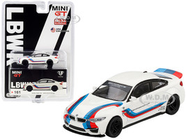 BMW M4 LB Works White Stripes Limited Edition 1800 pieces Worldwide 1/64 Diecast Model Car True Scale Miniatures MGT00161