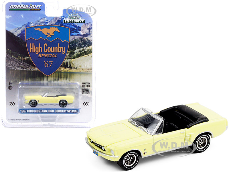 Greenlight 1//64 1967 Ford Mustang Conv High Country Special Aspen Gold 30214