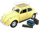 1967 Volkswagen Beetle Roof Rack Luggage Yellow 1/18 Diecast Model Car Road Signature 92078