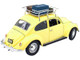 1967 Volkswagen Beetle Roof Rack Luggage Yellow 1/18 Diecast Model Car Road Signature 92078