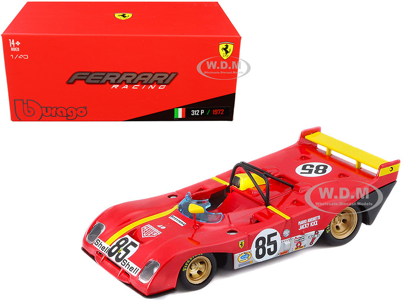 Ferrari 312P #85 Jacky Ickx Mario Andretti 6 Hours Watkins Glen 1972 1/43 Diecast Model Car Bburago 36302