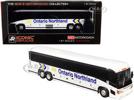 MCI D4505 Motorcoach Bus Ontario Northland White The Bus & Motorcoach Collection 1/87 HO Diecast Model Iconic Replicas 87-0223