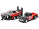 1948 Ford F-1 Pickup Truck #48 1967 Ford Mustang GT Flatbed Trailer Pony Up Red Black Set of 3 pieces Elite Transport Series 1/24 Diecast Model Cars Maisto 32751