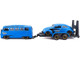 Volkswagen Van Samba Volkswagen Beetle Flatbed Trailer Blue Kool Kafers Set of 3 pieces Elite Transport Series 1/24 Diecast Model Cars Maisto 32752