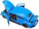 Volkswagen Van Samba Volkswagen Beetle Flatbed Trailer Blue Kool Kafers Set of 3 pieces Elite Transport Series 1/24 Diecast Model Cars Maisto 32752