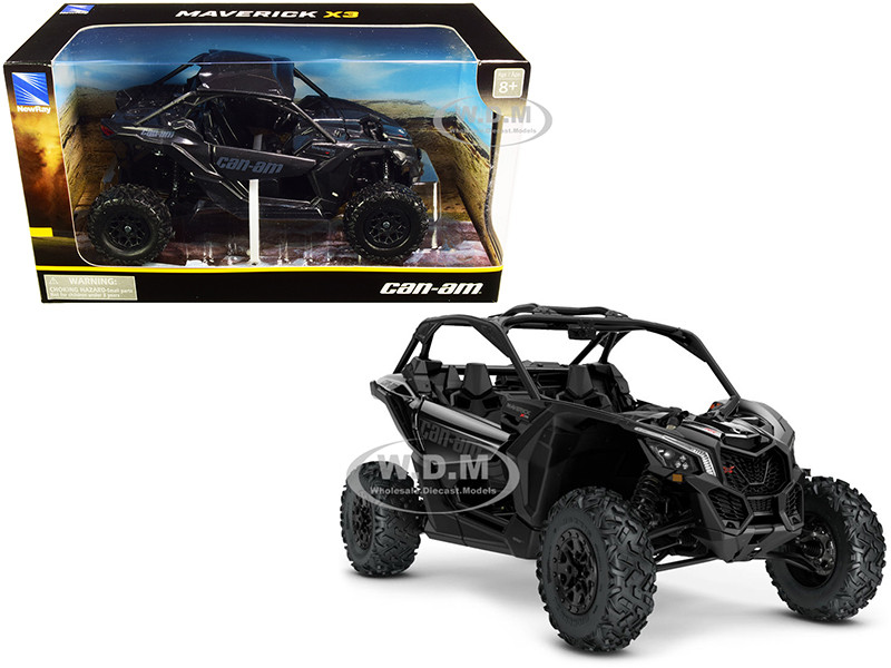 CAN-AM Maverick X3 ATV Triple Black 1/18 Diecast Model New Ray 58193 B