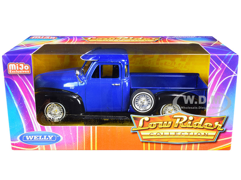 1953 Chevrolet 3100 Pickup Truck Blue and Black 