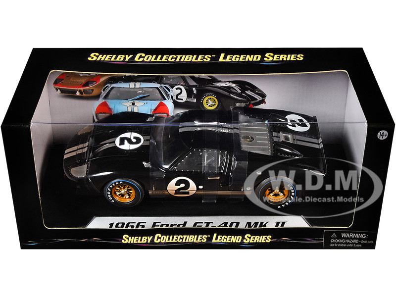 1966 Ford GT-40 MK II #2 Black Silver Stripes After Race