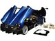 Pagani Huayra Roadster Blue Tricolore Carbon Fiber Black Top Luggage Set 1/18 Model Car Autoart 78286