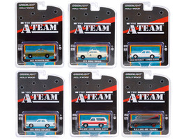 The A-Team 1983 1987 TV Series Set of 6 pieces Hollywood Special Edition 1/64 Diecast Model Cars Greenlight 44865