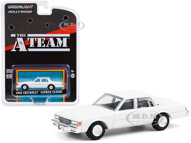 1980 Chevrolet Caprice Classic White The A-Team 1983 1987 TV Series  Hollywood Special Edition 1/64 Diecast Model Car Greenlight 44865 C