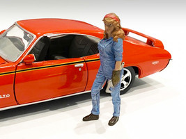 Retro Female Mechanic III Figurine 1/24 Scale Models American Diorama 38346