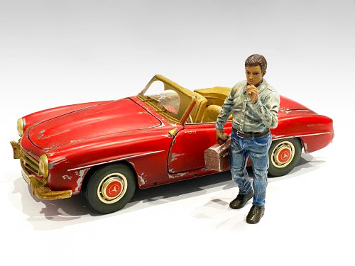 Auto Mechanic Chain Smoker Larry Figurine 1/18 Scale Models American Diorama 76261