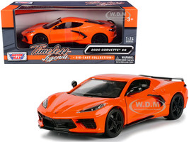 2020 Chevrolet Corvette C8 Stingray Orange Timeless Legends 1/24 Diecast Model Car Motormax 79360