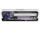 Kenworth T880 Day Cab East Genesis End Dump Trailer Surf Blue Metallic Chrome 1/50 Diecast Model First Gear 50-3451