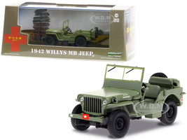 1942 Willys MB Jeep Army Green M*A*S*H 1972 1983 TV Series 1/43 Diecast Model Car Greenlight 86589