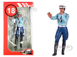 1975 1980 Paul French Police Motorcycle Officer Figurine 1/18 Scale Models Le Mans Miniatures 118036-P2