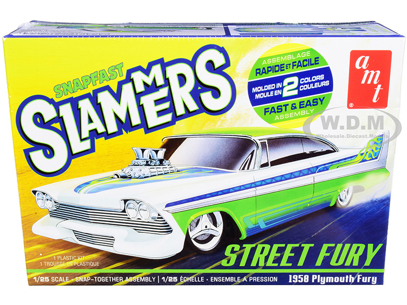 2000 AMT ERTL Snapfast Slammers Street Fury Car Model Kit MISB 1/25 Skill 1 for sale online 