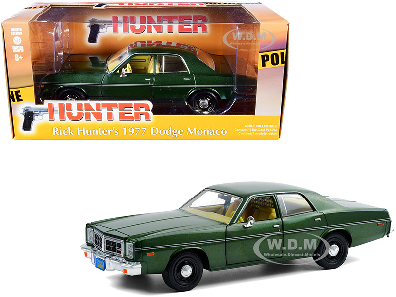 1977 Dodge Monaco Green Metallic Rick Hunter S Hunter 1984 1991 Tv Series 1 24 Diecast Model