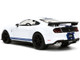 2020 Ford Mustang Shelby GT500 White Blue Stripes Bigtime Muscle 1/24 Diecast Model Car Jada 32663
