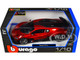 Bugatti Divo Red Metallic Carbon Accents 1/18 Diecast Model Car Bburago 11045
