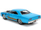 1970 Plymouth 440-6BBL RoadRunner Light Blue Metallic Black Hood Wile E. Coyote Diecast Figurine Looney Tunes 1/24 Diecast Model Car Jada 32038