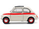 1960 Fiat 500 L Nuova Sport Cream Red Stripes 1/18 Diecast Model Car Solido S1801401
