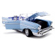1957 Chevrolet Bel Air Convertible Blue 1/18 Diecast Model Car Motormax 73175