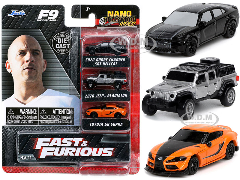 Fast & Furious 9 2021 Movie 3 piece Set Nano Hollywood Rides Series Diecast Model Cars Jada 32481