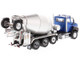 CAT Caterpillar CT660 Day Cab Tractor with McNeilus Concrete Mixer Truck Blue Metallic 1/50 Diecast Model Diecast Masters 85664