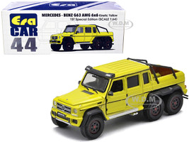 Mercedes Benz G63 AMG 6x6 Pickup Truck Kinetic Yellow 1st Special Edition 1/64 Diecast Model Car Era Car MB206X6RF44