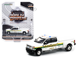 2018 Ford F-350 Lariat Dually Pickup Truck Bed Cover White Marine Unit Broward County Sheriff Florida Dually Drivers Series 6 1/64 Diecast Model Car Greenlight 46060 C