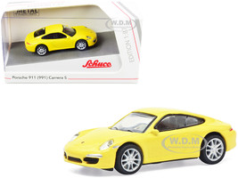 Porsche 911 991 Carrera S Yellow 1/87 HO Diecast Model Car Schuco 452659900