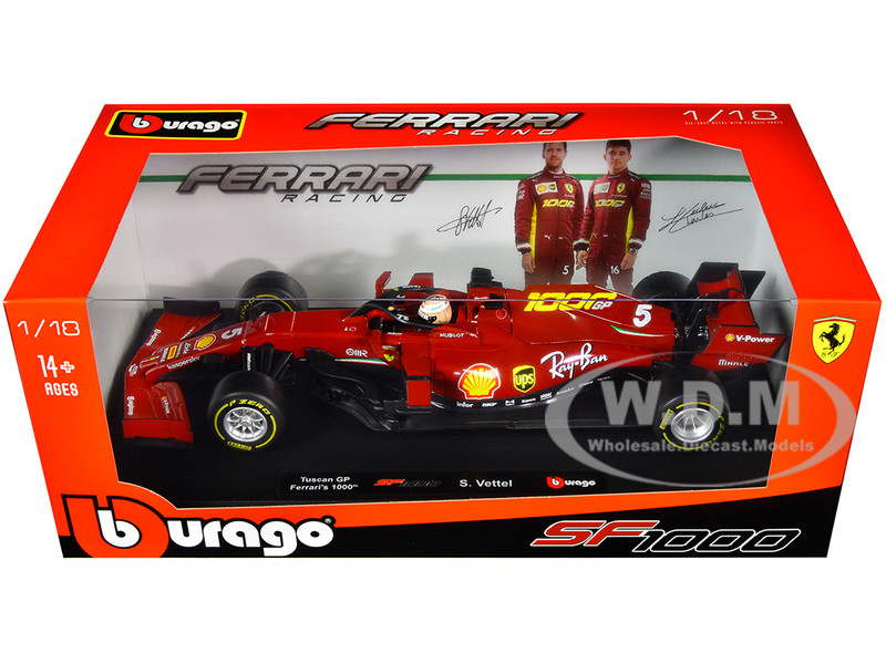 1/18 Ferrari SF1000 S.Vettel Austrian GP F1 #5 BBURAGO 16808 Diecast Model Car 