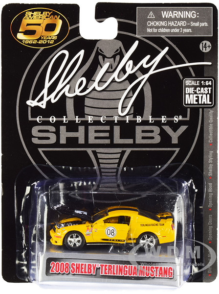 2008 Ford Shelby Mustang #08 Terlingua Orange Black Shelby American 50 Years 1962 2012 1/64 Diecast Model Car Shelby Collectibles SC753