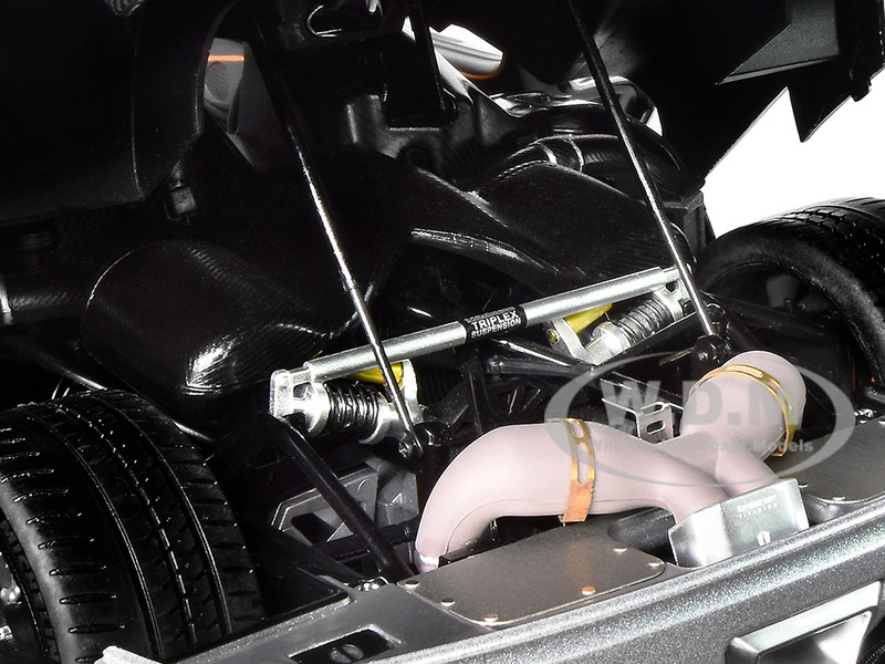 Koenigsegg Agera RS Moon Silver Carbon Orange Accents 1/18 Model