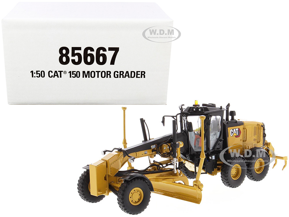 Diecast Masters 1:50 Cat 150 Motor Grader CAT Yellow Item 85667 